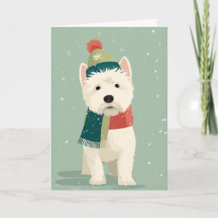 Carte Vœux de vacances Westie