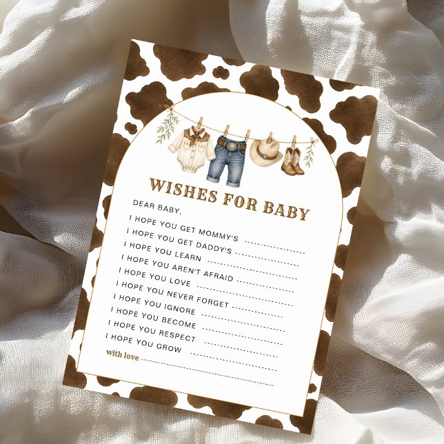 Carte Vœux d'impression de vache pour jeu de bébé Little (Créateur téléchargé)
