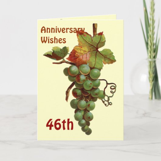 Carte Voeux du 46e anniversaire, personnalisables (Devant)