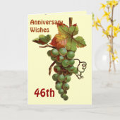 Carte Voeux du 46e anniversaire, personnalisables (Fleur jaune)