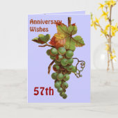 Carte Voeux du 57e anniversaire, personnalisables (Fleur jaune)