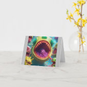 Carte Voeux du monde : Bizarre Alien Anniversaire (Fleur jaune)