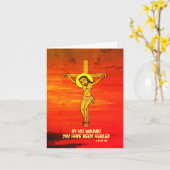 Carte Vœux du Vendredi saint Pâques  (Fleur jaune)