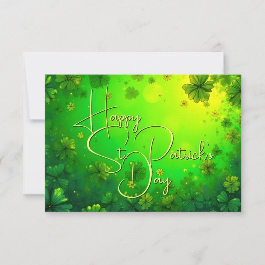 Carte Vœux festifs de la Saint-Patrick (Devant)