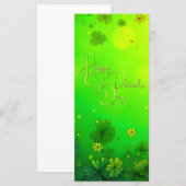 Carte Vœux festifs de la Saint-Patrick (Devant / Derrière)