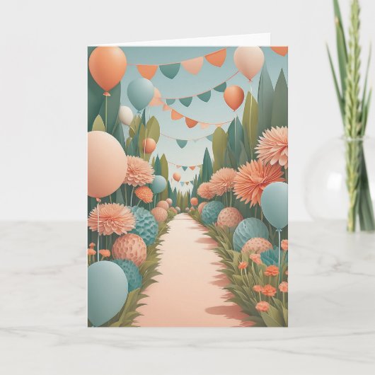Carte Vœux fleuris (Devant)