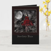 Carte Voeux gothiques (Fleur jaune)