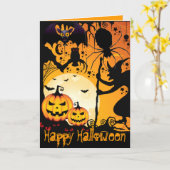 Carte Vœux Halloween (Fleur jaune)