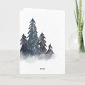 Carte Voeux les plus chauds Ours Scandi Noël en Forêt (Dos)