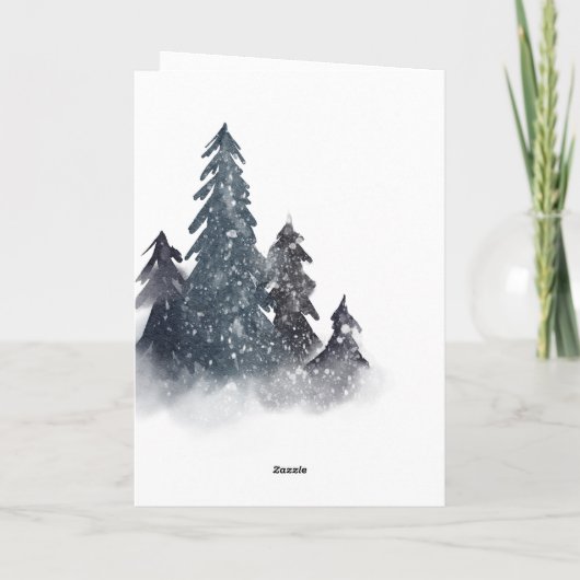 Carte Voeux les plus chauds Ours Scandi Noël en Forêt (Dos)