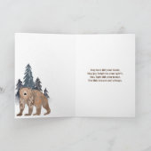 Carte Voeux les plus chauds Ours Scandi Noël en Forêt (Intérieur)