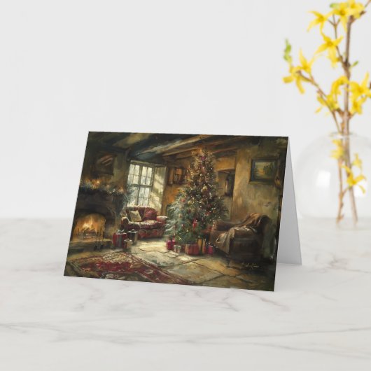 Carte Voeux les plus chauds pour un Noël Joyeux (Fleur jaune)