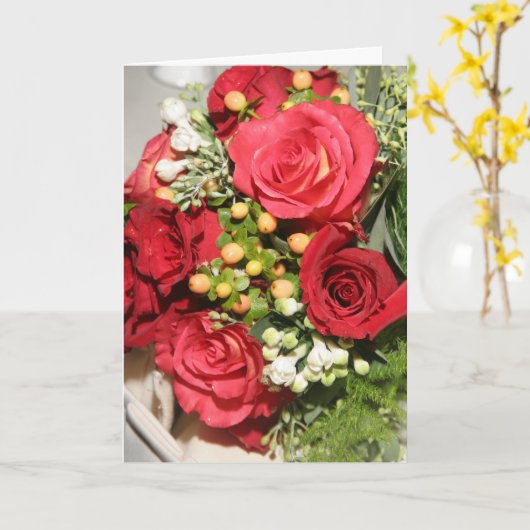 Carte Voeux mariages (Fleur jaune)