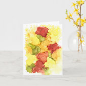 Carte voeux mariages pour le couple (Fleur jaune)