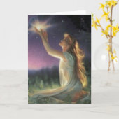 Carte Voeux Parmi Les Étoiles (Fleur jaune)