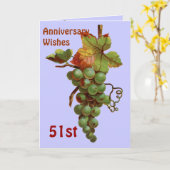 Carte Vœux pour le 51ème anniversaire, personnalisable (Fleur jaune)