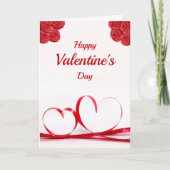 Carte Vœux sincères de Saint-Valentin pliable (Devant)