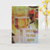 CARTE VOICI À LA BRIDE/GROOM UN TOAST MARIAGE (Fleur jaune)