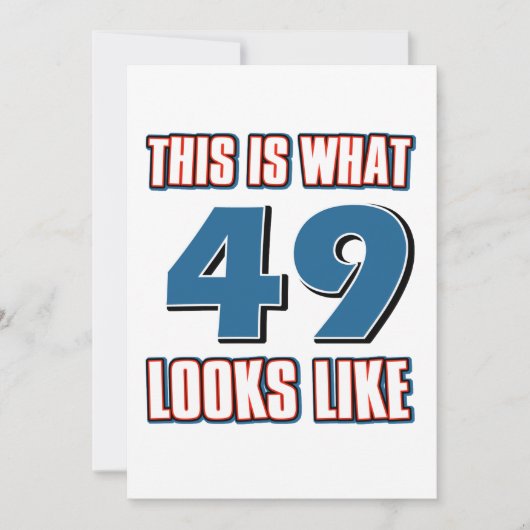 Carte Voici à quoi ressemble 49 ans (Devant)
