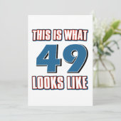 Carte Voici à quoi ressemble 49 ans (Debout devant)