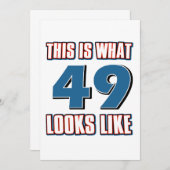 Carte Voici à quoi ressemble 49 ans (Devant / Derrière)