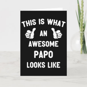 Carte Voici à quoi ressemble un Papo génial pour la fête
