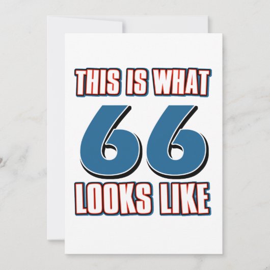 Carte Voici ce à quoi ressemble 66 ans (Devant)
