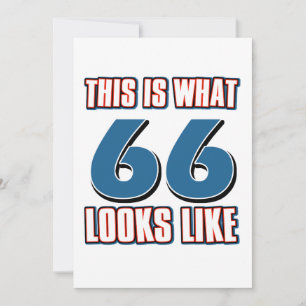 Carte Voici ce à quoi ressemble 66 ans