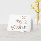 Carte Voici donc Goodbye (Fleur jaune)