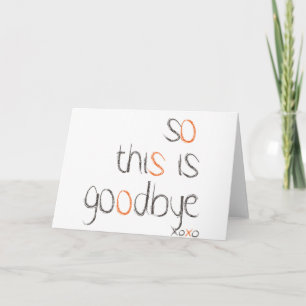 Carte Voici donc Goodbye