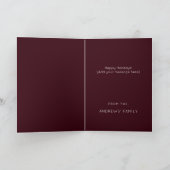 Carte Voici la citation de la saison Black Minimal photo (Intérieur)