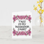 Carte Voici Ma Chemise Hawaïenne Aloha Hawaii Plages Lua (Fleur jaune)