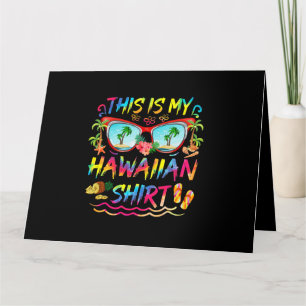 Carte Voici Ma Chemise Hawaïenne Luau Aloha Hawaii Beach