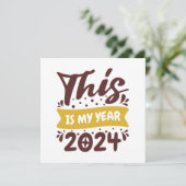 Carte Voici mon année 2024 (Debout devant)