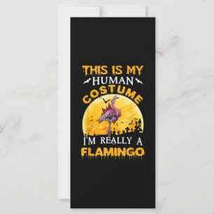 Carte Voici Mon Costume Humain Vraiment Flamant rose Hal