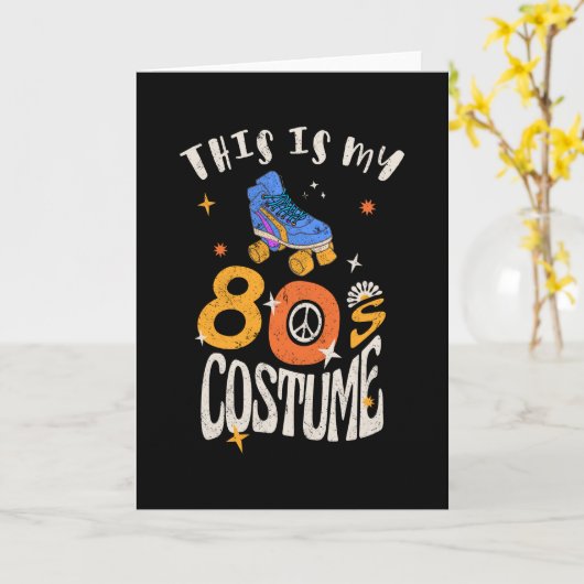 Carte Voici mon effet Costume Grunge des années 80 (Fleur jaune)