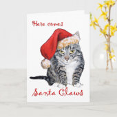 Carte Voici Santa Claws! (Fleur jaune)