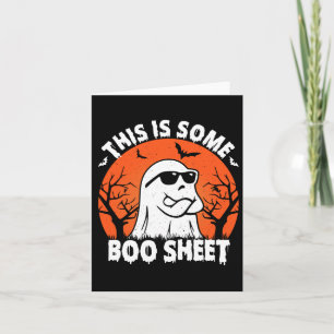 Carte Voici Un Peu De Feuille De Boite Ghost Retro Funny