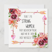 Carte Voici une citation de femmes fortes de Flèche trib (Devant)