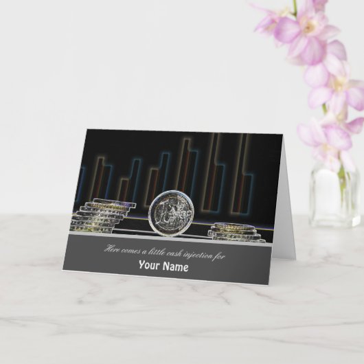 Carte Voici une petite injection d'argent pour vous ! ca (Orchidée)