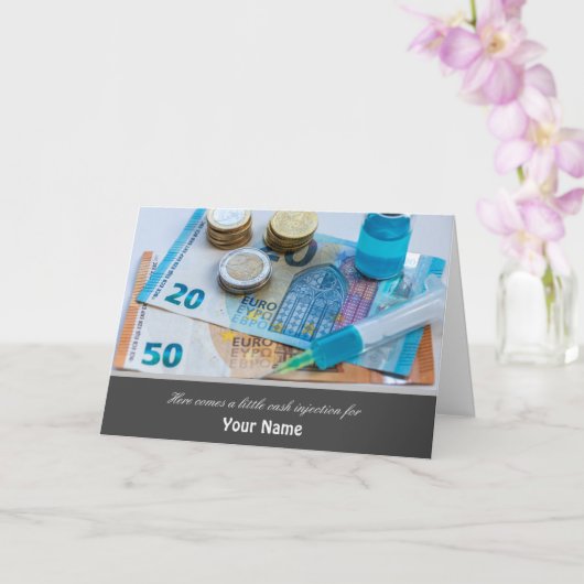 Carte Voici une petite injection de liquide pour vous ! (Orchidée)