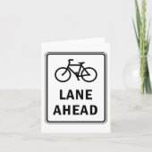 Carte Voie cyclable à l'avant Symbole Cyclisme Sécurité (Devant)