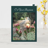 Carte Voie de fidélité Baptême adulte (Fleur jaune)