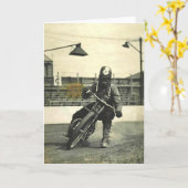 Carte VOIE vintage. (Fleur jaune)
