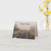 Carte Voies ferroviaires rurales Bonne fête d'anniversai (Fleur jaune)