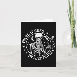 Carte Voilà Mon Dernier Vol D'Halloween Squelette