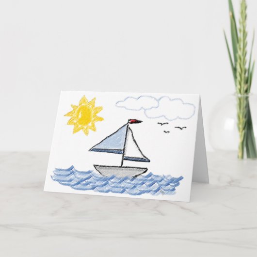 Carte Voile Away Anniversaire (Devant)