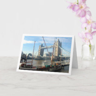 Carte Voile bateau sur la Tamise, Londres, Angleterre