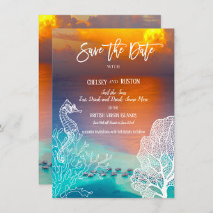 Carte Voile d'invitation de vacances les mers Îles