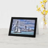 Carte Voile Skyline - San Francisco (Fleur jaune)